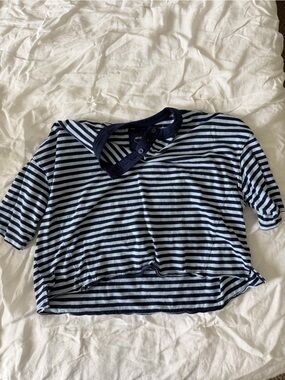 Kids striped shirt with button placket